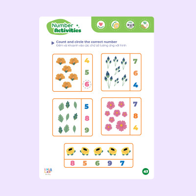 Học Liệu Giáo Dục Sớm Thông Minh Cho Bé Xóa Được tặng kèm Bút và Mút xóa - Lalala Baby