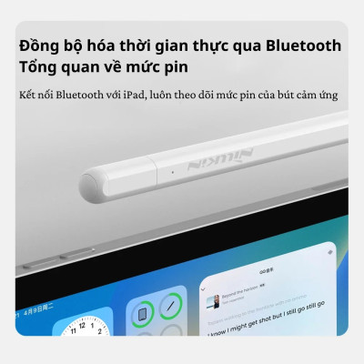 Bút cảm ứng hỗ trợ tì tay, siêu mượt cho iPad đời 2018 trở lên hiệu Nillkin iSketch S3 cho iPad Air Pro 11 12.9 13 Air 4 5 6 2018 10.2 - Hàng nhập khẩu