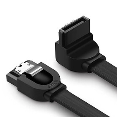 Ugreen UG30797US217TK 0.5M màu Đen Cáp truyền dữ liệu SATA 3.0 đầu gập 90 độ cao cấp - HÀNG CHÍNH HÃNG