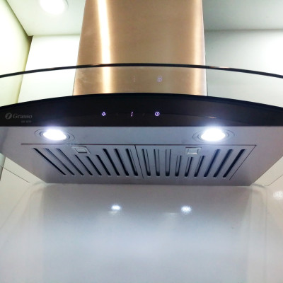 Máy hút mùi kính cong Grasso GS 890 (Made in Malaysia) - Hàng chính hãng