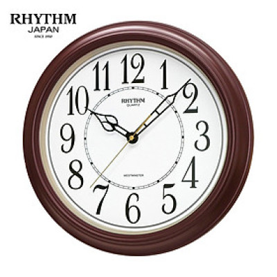 Đồng hồ treo tường Nhật Bản Rhythm CMH726NR06 Kt 36.0 x 5.6cm, 955g Vỏ nhựa. Dùng Pin.