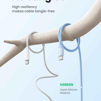 Ugreen UG15283US563TK 60W 1M hỗ trợ QC4.0 3A Cáp sạc nhanh - truyền dữ liệu 2 đầu USB-C c-c dây nhựa Màu Đen - HÀNG CHÍNH HÃNG
