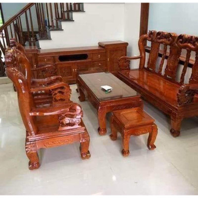 Bộ bàn ghế quốc đào gỗ xoan  -NỘI THẤT BÌNH LONG 0988-352-210