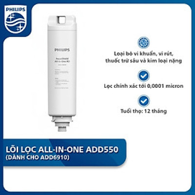 Lõi lọc Philips All-in-One ADD550 dành cho máy lọc nước RO để bàn ADD6910 - Hàng chính hãng