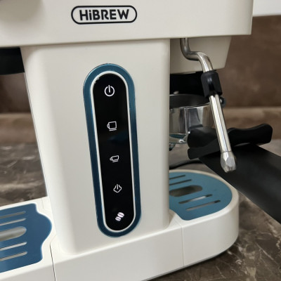 Máy pha cà phê bán tự động 3 trong 1 tích hợp xay cà phê 15 chế độ thương hiệu Mỹ cao cấp HiBREW H14 - Hàng Nhập Khẩu