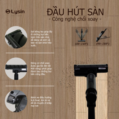 Qrachic - máy hút bụi cầm tay không dây gia đình thông mình dùng pin hai chế độ hút công nghệ hút xoáy cyclonic dùng vệ sinh nhà cửa, xe hơi đa năng không tiếng ồn máy chạy êm hàng chính hãng