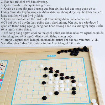 Bộ Đồ Chơi Gỗ Cao Cấp 3IN1, Đồ Chơi Gỗ Cờ Caro, Bộ Đồ Chơi Cờ Cá Ngựa Cho Bé, Đồ Chơi Vận Động Bóng Bàn Mini.  - Chính Hãng BABYBOSS.