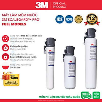 Máy Làm Mềm Nước 3M SGP124BN-T, SGP165BN-T, SGP195BN-T SCALEGARD PRO Chuyên Dùng Cho Máy Pha Cà Phê - Hàng Chính Hãng 3M