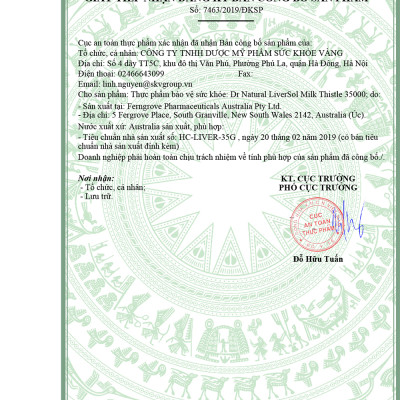 Viên uống bổ gan nhập khẩu chính hãng Úc LIVERSOL MILK THISTLE (60 viên) giúp bổ gan, hỗ trợ tăng cường chức năng gan, thải độc gan, bảo vệ tế bào gan khỏi các thương tổn do rượu, bia và các thuốc có hại cho gan