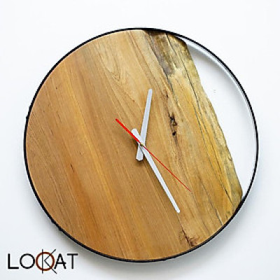 Đồng Hồ Treo Tường Chế Tác Kim Trôi Phong Cách Tối Giản - Sang Trọng Gỗ Mộc 100% Tự Nhiên DH12050023