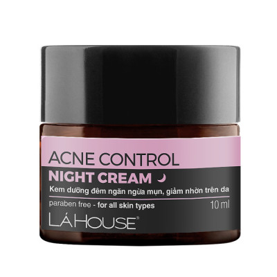Kem dưỡng đêm dành cho da mụn, giảm thâm mụn, mờ sẹo, sáng da Lá House Acne Control Night Cream 10ml/30ml