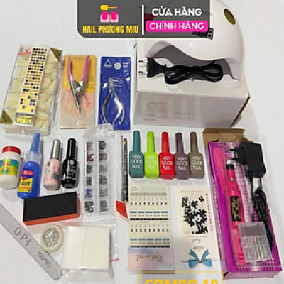 Combo Trọn Bộ Làm Nail Cơ Bản Số 10 Nail Phương Miu Đầy Đủ Dụng Cụ Cho Học Viên Và Người Mới Bắt Đầu Nữ Women