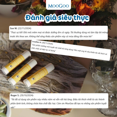 Son dưỡng môi thuần chay làm mềm và dưỡng ẩm môi MooGoo 5g Edible Lip Balm - Hàng Úc chính hãng