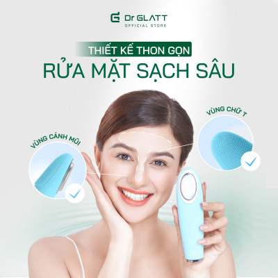 Máy rửa mặt và đẩy tinh chất Dua Fit Pro, 4 trong 1, hàng chính hãng Dr Glatt, thương hiệu Đức