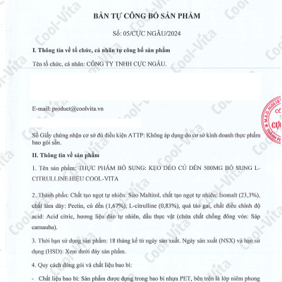 Combo 2 Hộp Kẹo Dẻo Củ Dền Thuần Chay Hỗ Trợ Bổ Sung Sắt, Lưu Thông Máu &  Hỗ Trợ Bổ Sung Năng Lượng LCitrulline Vị Đào Coolvita (60 viên x 3g)/hộp
