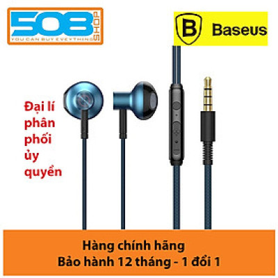 Tai Nghe Có Dây Baseus H19 Âm Thanh Trầm Nổi 6D 3.5 Mm Tích Hợp Micro