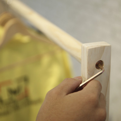 (BIG SIZE) GIÁ TREO QUẦN ÁO HÀN QUỐC NGANG 1M2 - SINGLE HANGER - MÀU TỰ NHIÊN