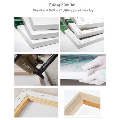 Bộ Ghép 5 Tranh Treo Tường Núi Phú Sĩ Nhật Bản