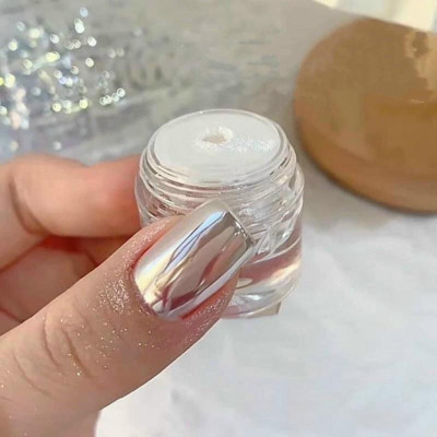 Tráng Gương Màu Bạc INOX Lấp Lánh Dùng Để Trang Trí Móng Nghệ Thuật Chuyên Dùng Làm Nail Không Chứa Cồn Nữ Women Sơn Gel