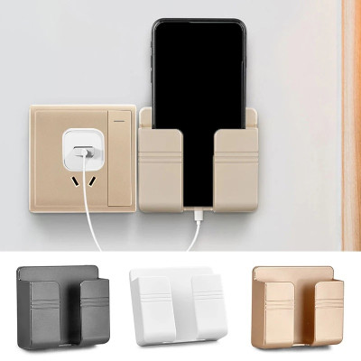 Combo 5 Kệ Dán Tường Để Điện Thoại, Ống Cắm Điều Khiển Remote Xẻ Rãnh Siêu Tiện Lợi - Khay Đựng Đồ, Bút Viết Đa Năng Giao Màu Ngẫu Nhiên