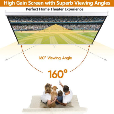 Màn chiếu Treo tường tỉ lệ 4:3 hiệu Apollo/ Prima 84inch đến 150inch Siêu bền, Giá tiết kiệm - Hàng chính hãng