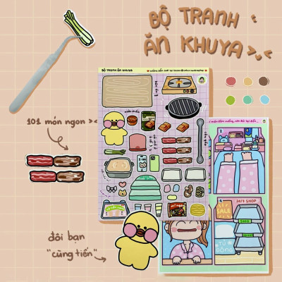 Bộ Tranh Tương Tác Cô Tiên Xanh - Ăn Khuya