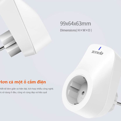 Ổ cắm wifi thông minh Tenda SP3 Điều khiển từ xa - Hàng Chính Hãng