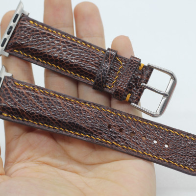 DÂY DA ĐÀ ĐIỂU THẬT HANDMADE HÀNG CHÍNH HÃNG SONGHAN LEATHER , DÂY ĐEO THAY THẾ DÀNH CHO APPLE WATCH PHÙ HỢP CÁC DÒNG SERIES 1-2-3-4-5-6-SE-7 38mm 40mm 41mm 42mm 44mm 45mm   AWOS-01