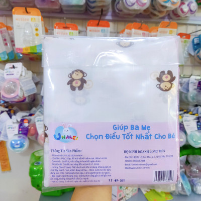 Khăn Xô Tắm Xô 2 Lớp In Hình Unmei Kích Thước 80x85cm, Dùng Để Lau Mình, Quấn Cho Bé 