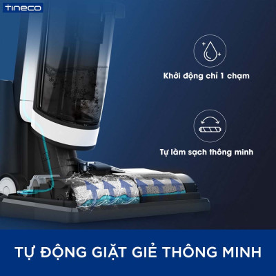 Máy Hút Bụi Lau Sàn Khô Uớt Tự Giặt Giẻ TINECO Floor One S3 Thương Hiệu Mỹ Lực Hút 12,000 Pa, Có Kết Nối App Theo Dõi, Công Suất 220 W - Hàng Chính Hãng - Bảo Hành 24 Tháng