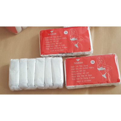 SET 5 Gói Quần Lót Cotton NARIS Dùng 1 Lần Mềm Mại, Thoáng, Tiện Lợi Cho Mẹ Sau Sinh / Phụ Nữ - Hàng Đẹp