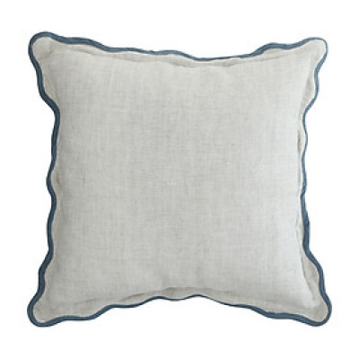 Gối Tựa Vải Cotton SCALLOP-COTTON Màu Trắng Ngà W45 x D45 x H10 Cm