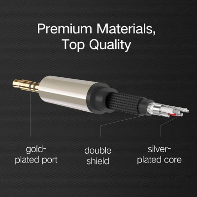 Ugreen UG40782AV125TK 3M màu Đen Cáp âm thanh 2 đầu 3.5mm dương đầu bọc kim loại cao cấp - HÀNG CHÍNH HÃNG