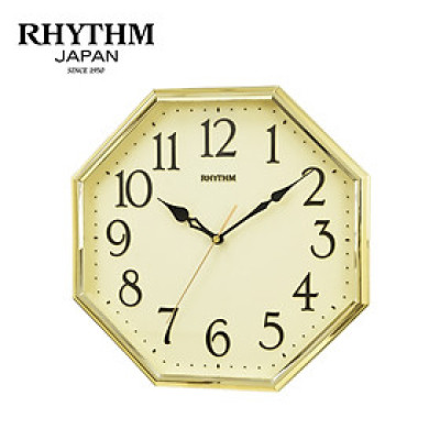 Đồng hồ treo tường Nhật Bản Rhythm CMG614CR18. KT 30.0 x 30.0 x 4.2cm, 636g. Vỏ nhựa, dùng PIN.