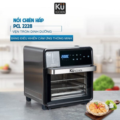 Nồi Chiên Không Dầu Kết Hợp Nồi Hấp - KUCHEN ĐỨC -  KU PCL2228 - 15 Lít - Hàng chính hãng.