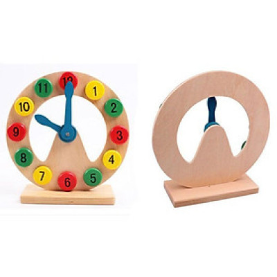 Đồ chơi đồng hồ gỗ để bàn khuyết giữa