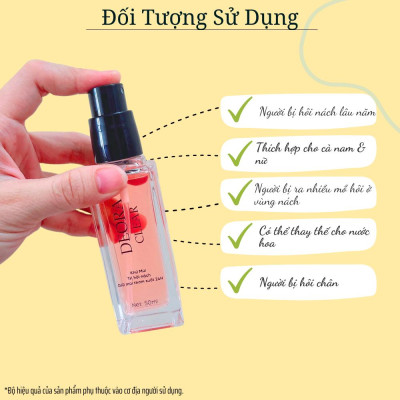 COMBO 4 Lọ Xịt Khử Mùi DEORA CLEAR Quyên Lara 50ml, Khử Mùi Hôi Nách, Ngăn Tiết Mồ Hôi