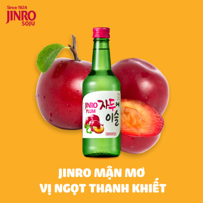 [CHÍNH HÃNG] Soju Hàn Quốc JINRO VỊ MẬN 360ml - Combo 6 chai