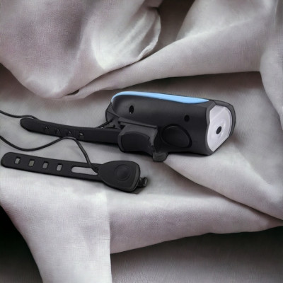 Đèn còi xe đạp 7588-B kháng nước tốt dễ dàng lắp đặt 3 chức năng sáng còi tiếng kêu to rõ