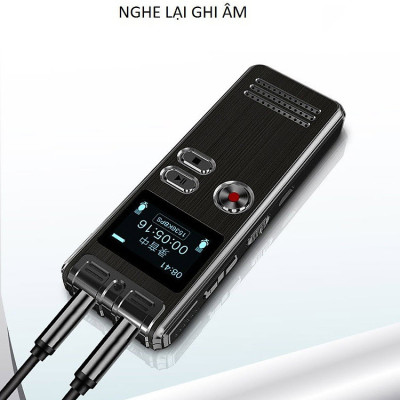 ROGTZ - Máy Ghi Âm Chuyên Nghiệp GH-Q6(SK06) Micro đa hướng Ghi âm dải rộng Loại bỏ tạp âm Hỗ trợ thẻ gắn ngoài lên tới 128Gb Nghe nhạc Mp3 Vỏ kim loại Màn LCD Pin Lithium 200mAh Sạc nhanh USB Tương thích nhiều HĐH - Hàng Chính Hãng