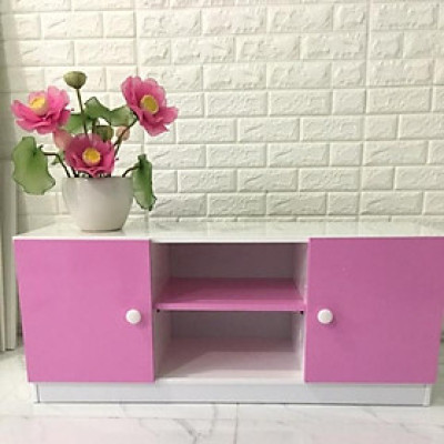 Kệ tivi nhựa đài loan juno sofa 50x100x31 trắng hồng