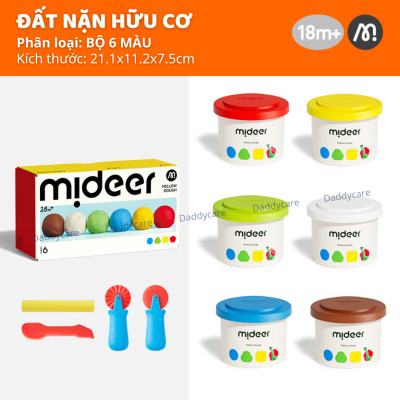 Đất nặn an toàn cho bé không dính tay Mideer Mellow Dough 6-12 màu