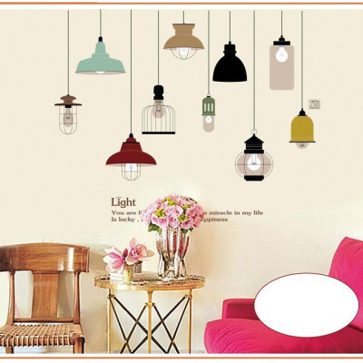 Decal dán tường Đèn treo 3 AmyShop DKN065