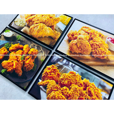 Tranh treo tường trang trí decor quán gà rán đồ ăn vặt 5 tặng kèm đinh 3 chân