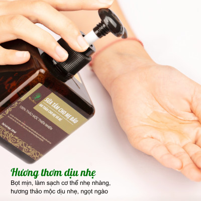 Bộ tắm gội toàn diện từ thảo mộc Wonmom ( 1 Dầu gội cốt bồ kết + 1 Sữa tắm cho mẹ + 1 Scrub café tẩy body )