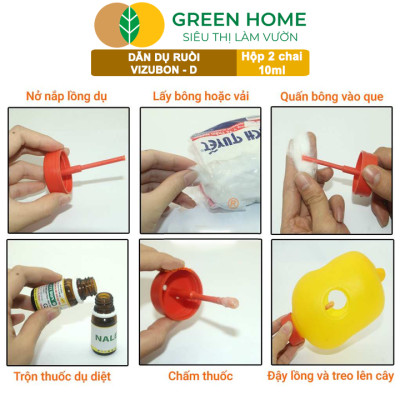 Chế Phẩm Dẫn Dụ Ruồi Vàng Đục Trái VIZUBON-D, GreenHome, 10ml, Không Cần Phun Xịt, An Toàn Cho Người
