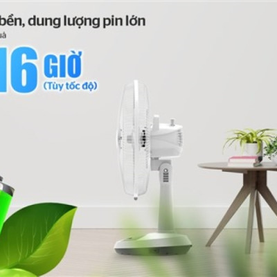 Quạt sạc tích điện Sunhouse SHD7223 lên đến 16h - Hàng chính hãng