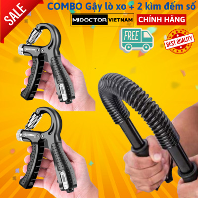 Gậy bẻ lò xo 5kg 10kg 20kg 30kg 40kg 50kg 60kg Cho người lớn và trẻ em bé  tập cơ tay - Chính Hãng miDoctor