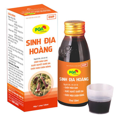 Sinh Địa Hoàng PQA Giúp Thanh Nhiệt Lương Huyết, Hỗ Trợ Làm Tăng Tính Bền Thành Mạch Hộp 125ml