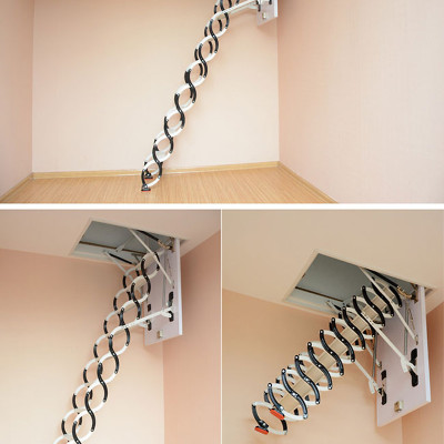 Thang gác mái ốp trần thông minh xếp gọn dễ dàng Chính hãng NIKITA 2024